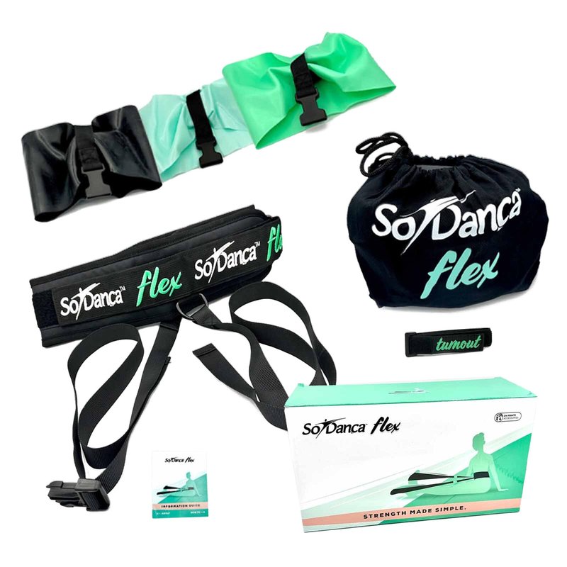 So Danca Flex Band AC30 | Hands-Free Dance Stretching and Strengthening Device for Foot, Ankle & Turnout Training | Adjustable Resistance Bands