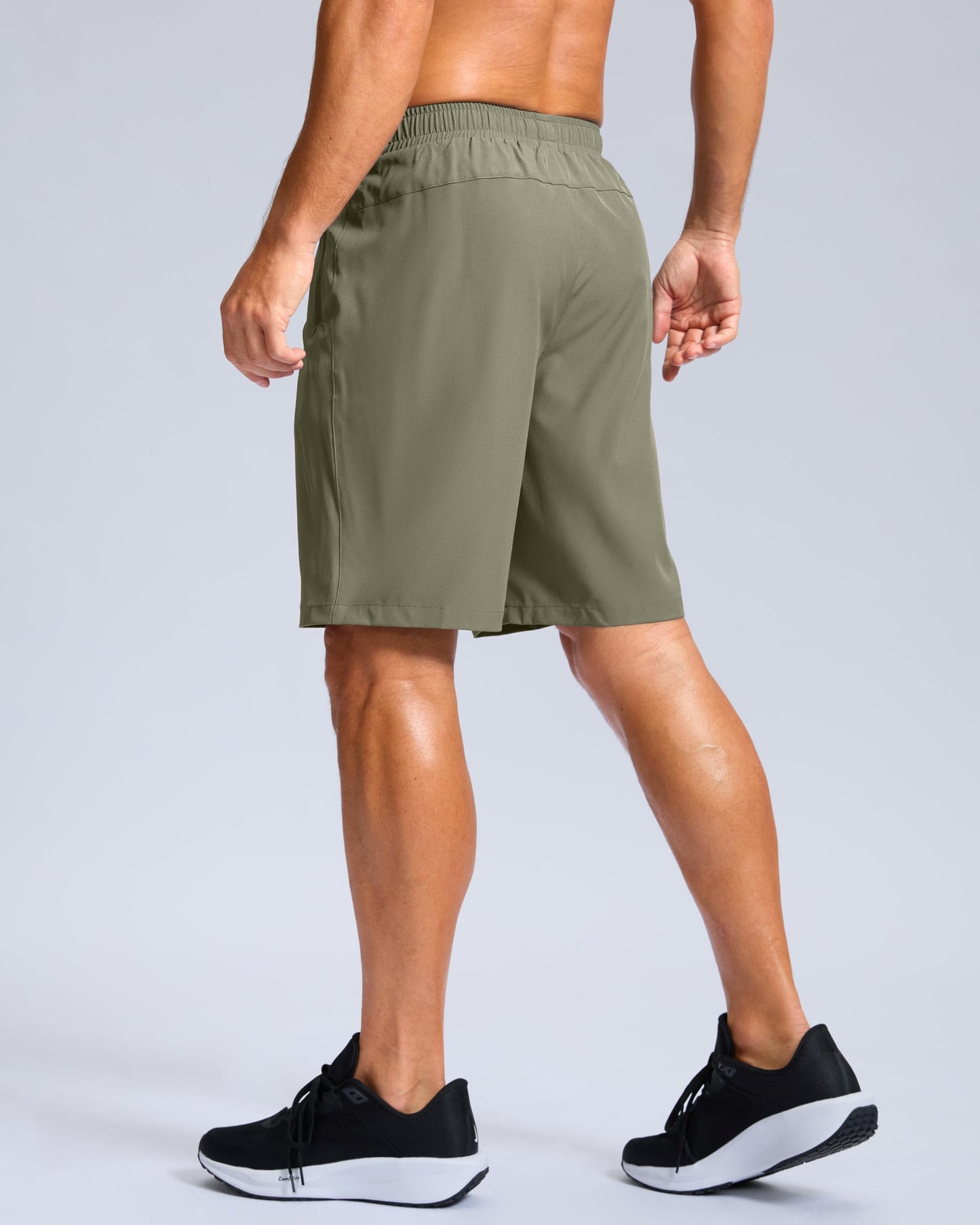 G Gradual Men's Athletic Running Shorts with Zipper Pockets Quick Dry 7"/ 5"/ 9" Workout Gym Shorts for Basketball Hiking(Sage Green,9XXXL)