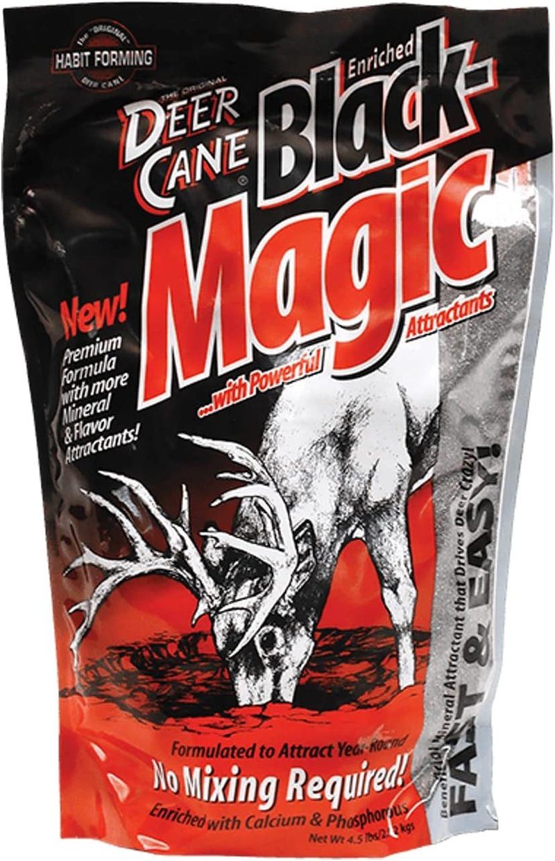 Deer Cane Black Magic Mineral Attractant - All-Year-Round Hunting Powder with Natural Molasses Flavor | Easy to Use