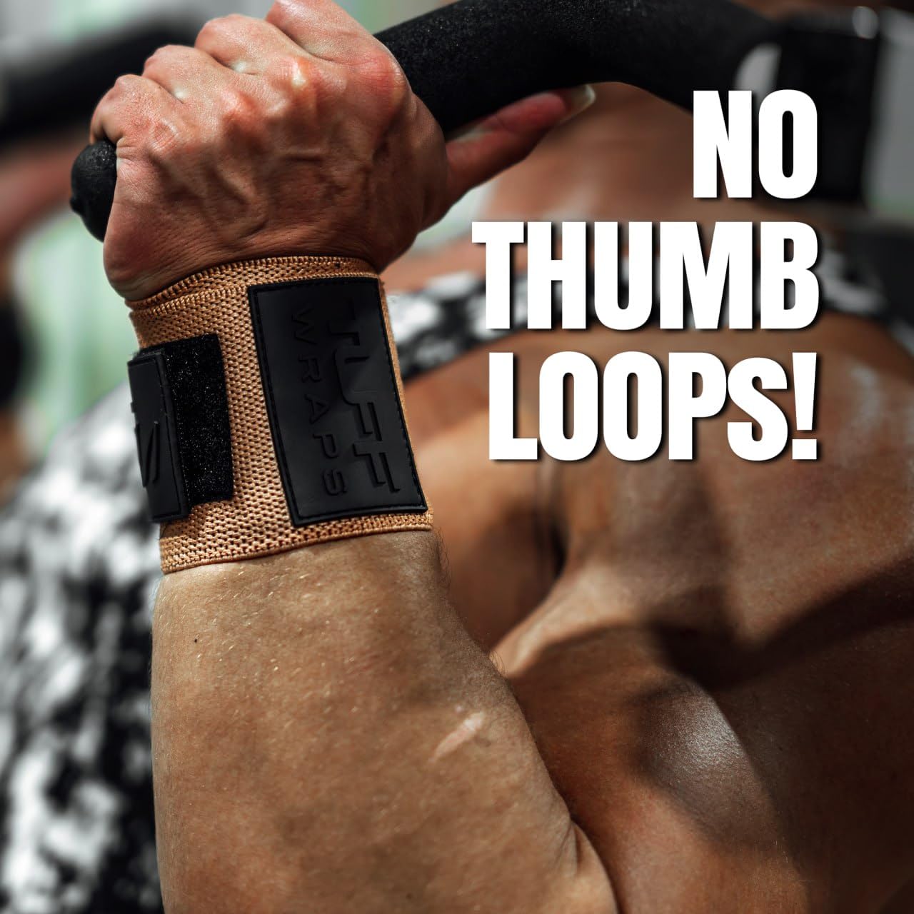 Villain 16" Wrist Wraps for Weightlifting & Powerlifting – Adjustable Support Straps for Men and Women – Ideal for Strength Training, CrossFit, Bodybuilding – Durable Comfort to Eliminate Wrist Pain - Sandstone