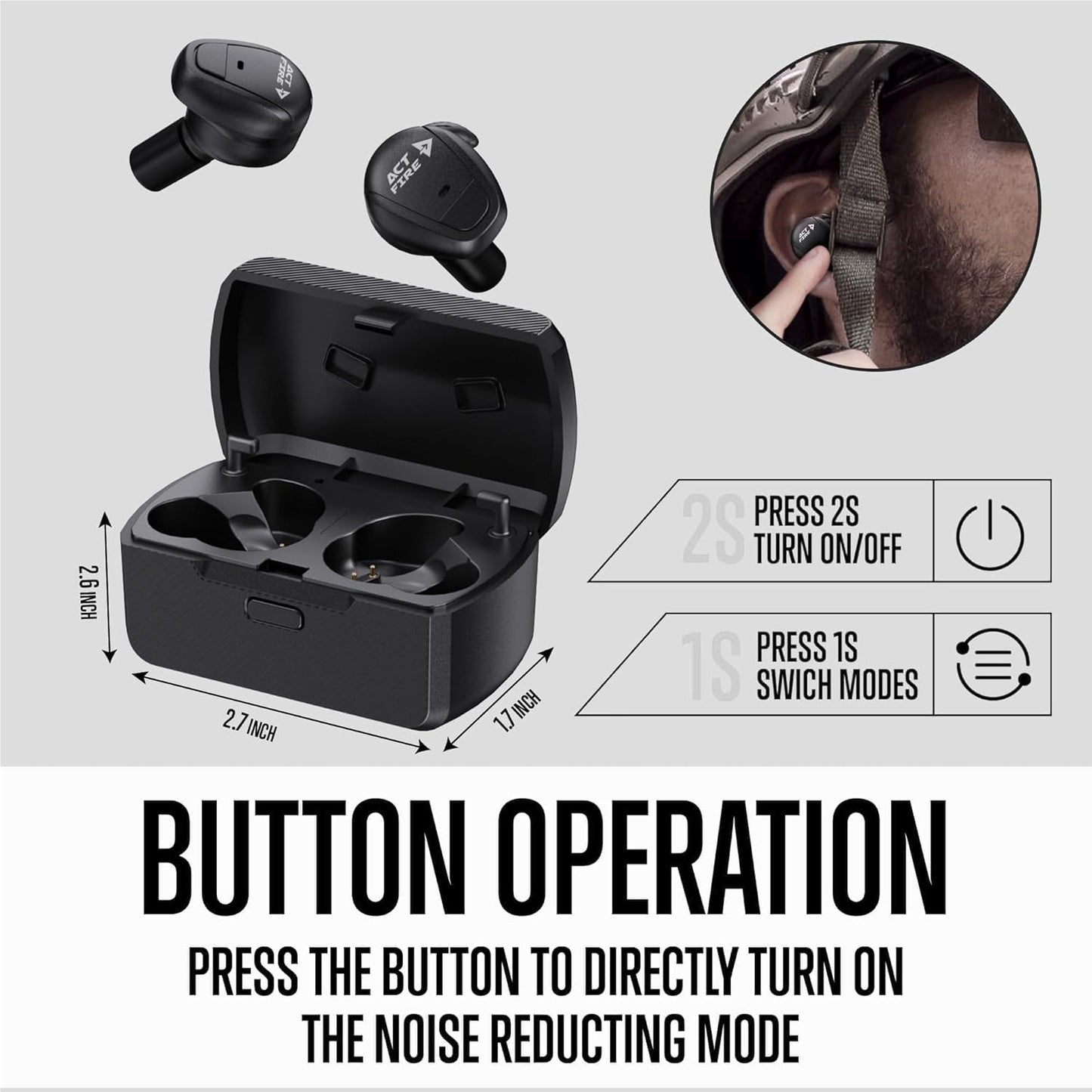 Shooting Ear Protection Ear Plugs - Electronic Noise Reduction Earbuds for Optimal Hearing Safety
