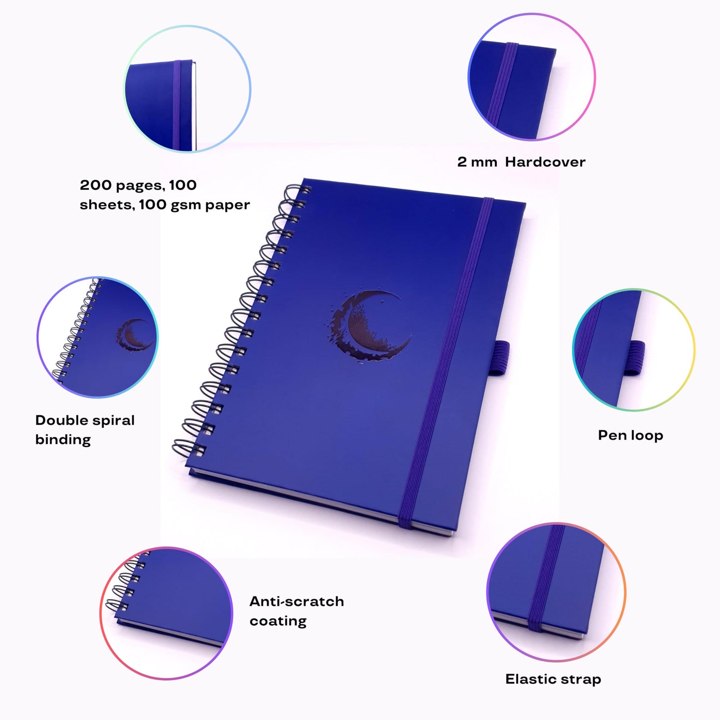 The Eclipse Log, Fitness Planner, A5 Hardcover Workout Journal. Exercise Log Book For Men and Women, Track and Plan Workouts Daily With Organization.