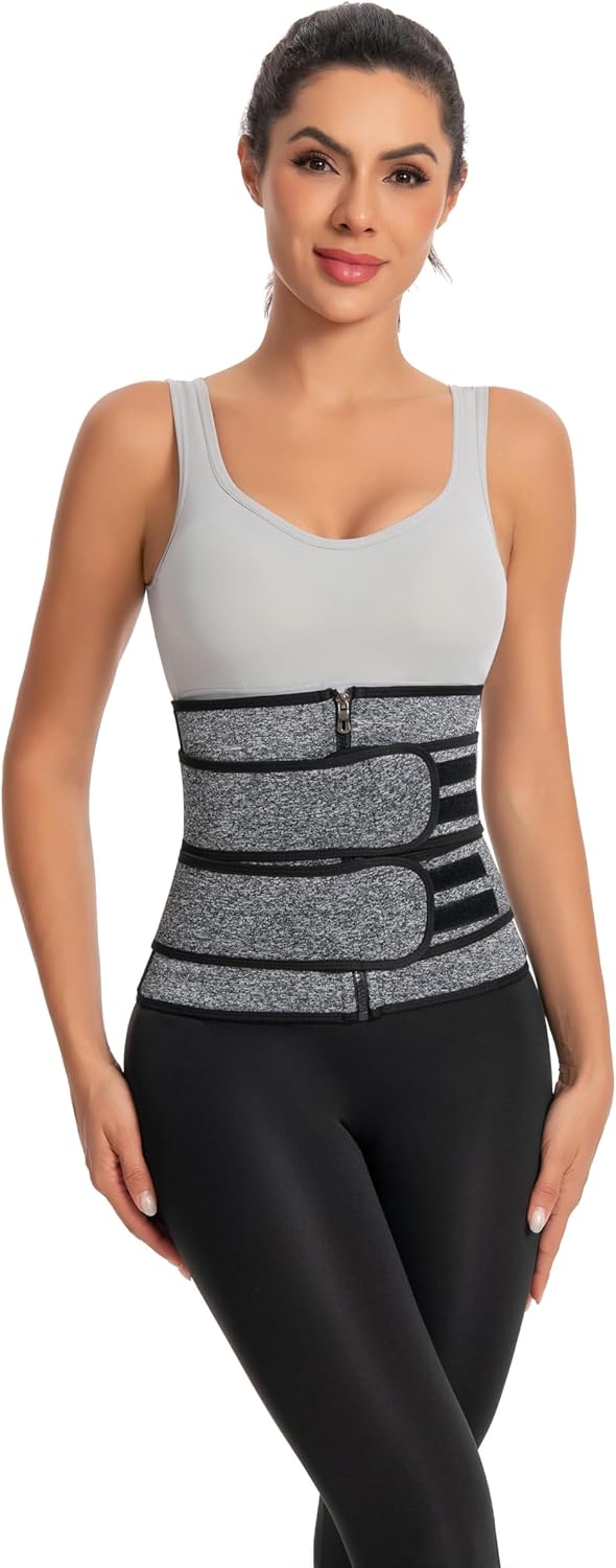 Women's Seamless Sweat Corset Body Shaper - Black Workout Waist Trainer for Enhanced Comfort