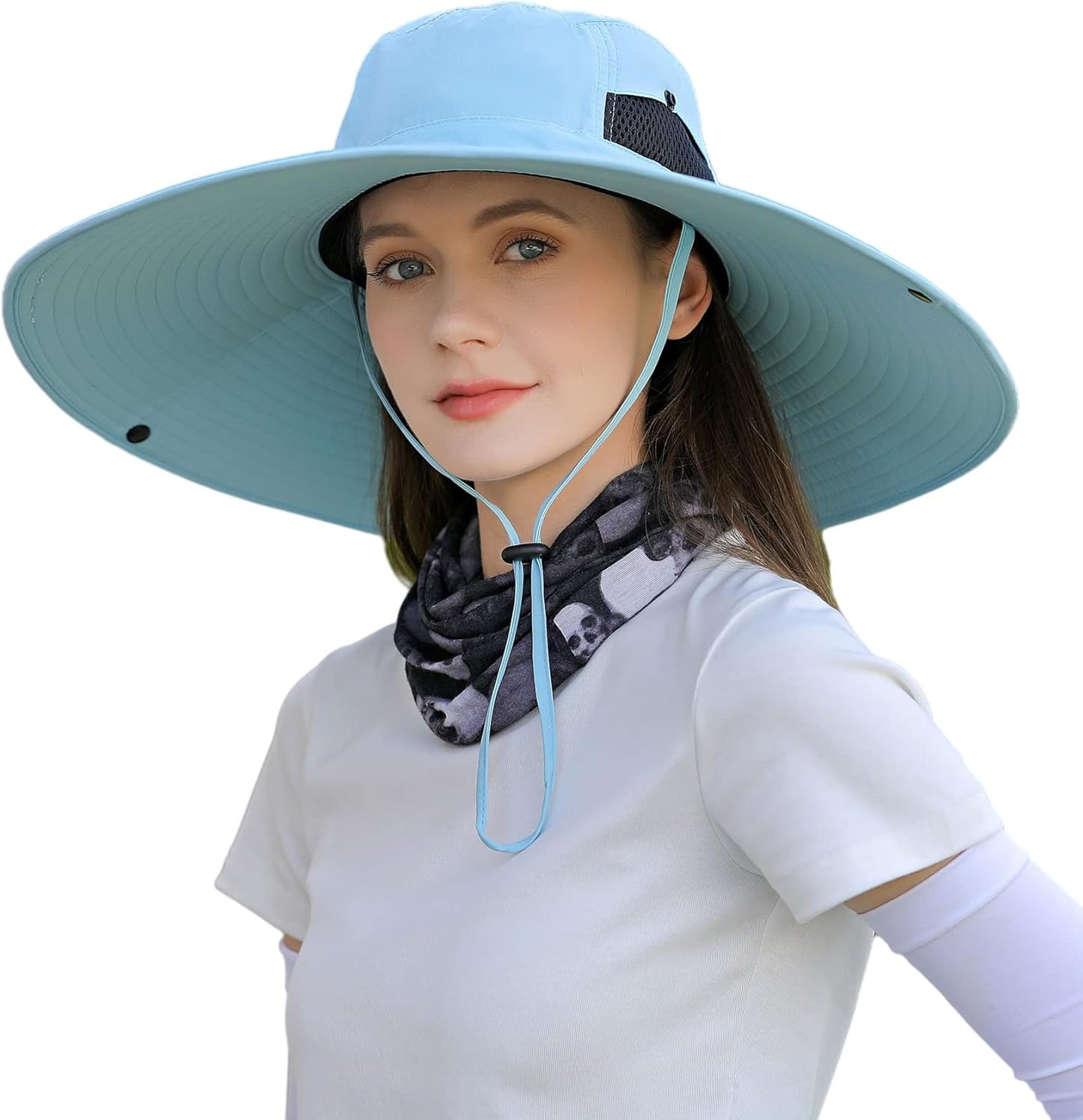 Wide Brim Sun Hat - UV Protection for Men & Women | Ventilated Summer Fishing & Hiking Hat