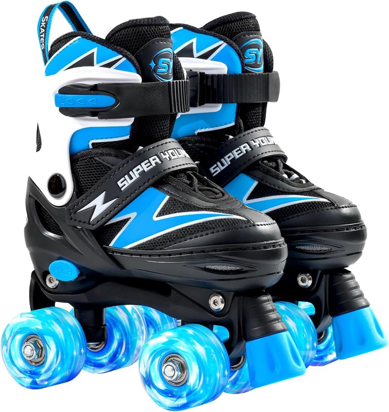 Adjustable Roller Skates for Boys & Girls | Light-Up Wheels | Ages 5-12