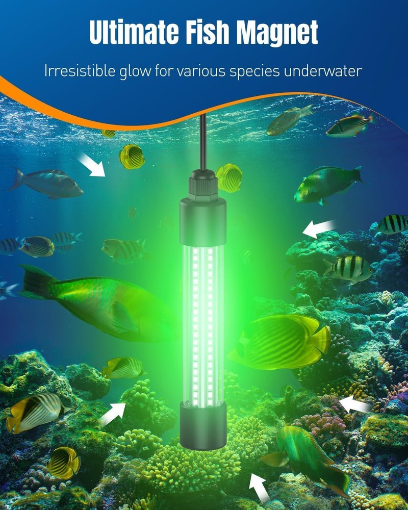 Pawfly 13W LED Green Fishing Light - 1,300 Lumens Waterproof | Compatible with Milwaukee 18V Battery
