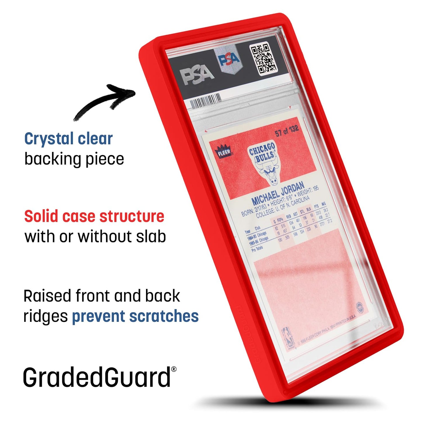 GradedGuard PSA Card Slab Protector Case, Standard PSA Size, Impact Resistant TPU Holder, Drop & Scratch Proof Frame for Graded Sports TCG Collectible Trading Cards. (Blue)