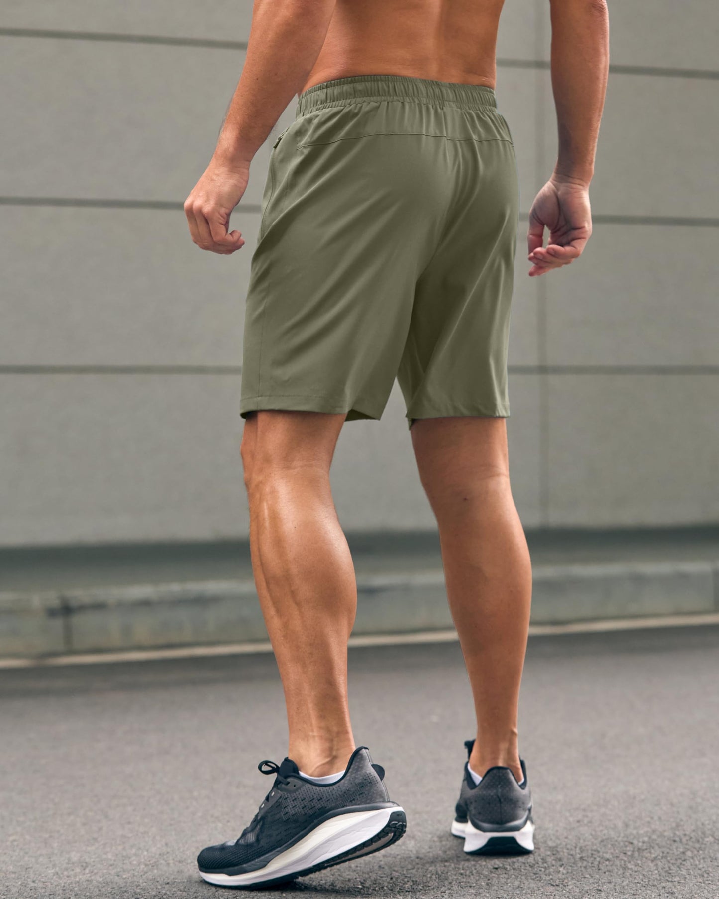 G Gradual Men's Athletic Running Shorts with Zipper Pockets Quick Dry 7"/ 5"/ 9" Workout Gym Shorts for Basketball Hiking(Sage Green,7XL)