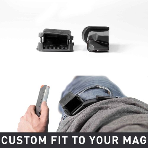 Alien Gear Cloak Double Mag Carrier - Dual Magazine Holster (9mm, 40, 45, 10mm, 380) - IWB/OWB Convertible - Adjustable Cant and Retention - Waistband Comfort with Belt Slide Option - Black