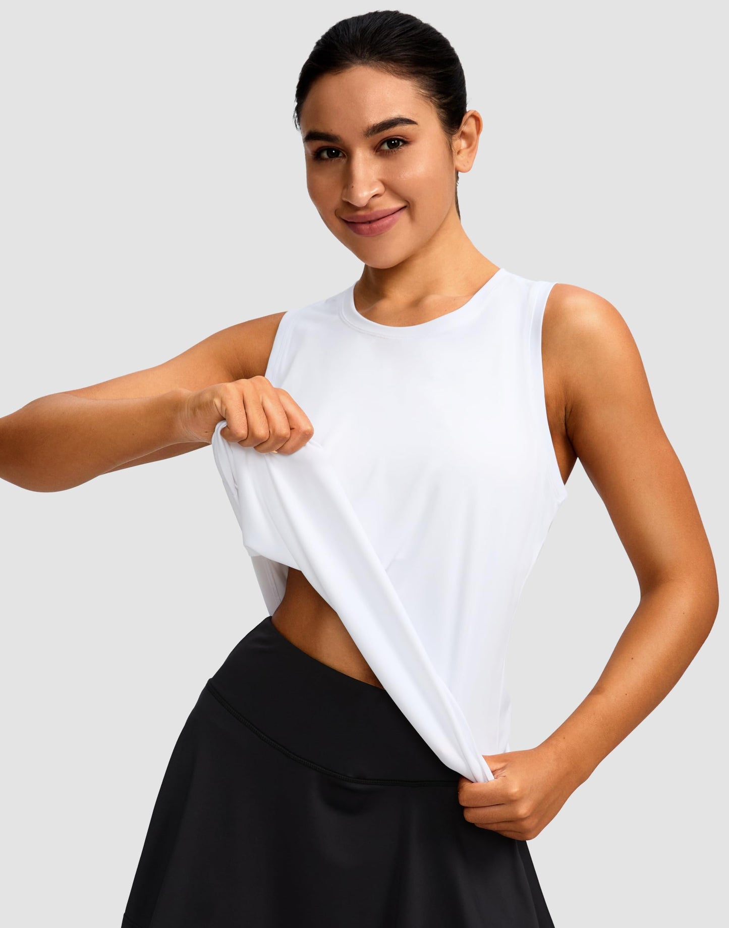 Women's Workout Tops Racerback Athletic Tank Tops Sleeveless Loose Fit Yoga Running Gym Shirts for Women(Sage,S)