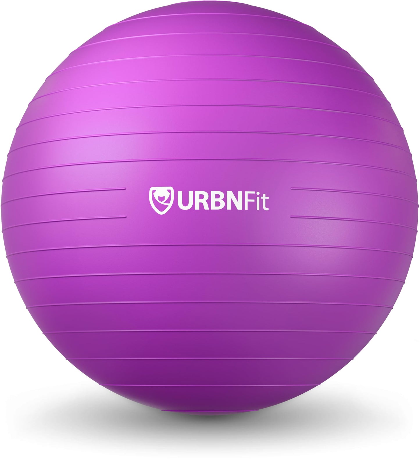 URBNFit Exercise Ball - Yoga Ball in Multiple Sizes for Yoga, Pilates, Pregnancy, Stability - Anti-Burst Swiss Balance Ball w/Quick Pump – Office Ball Chair for Home and Gym – 26 Inch - Purple