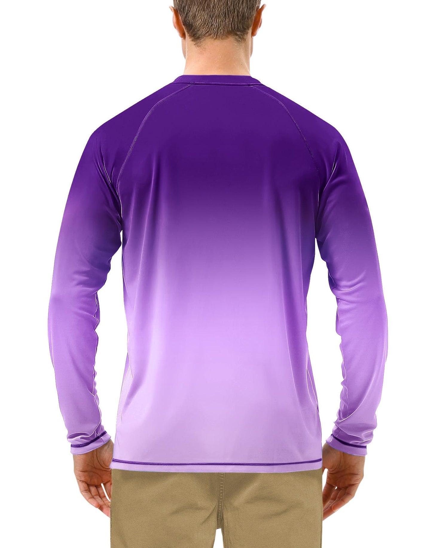 Roadbox Mens UPF 50+ Long Sleeve SPF Diving Rash Guard UV Sun Protection Shirts for Outdoor Fishing Hiking Swimming Running