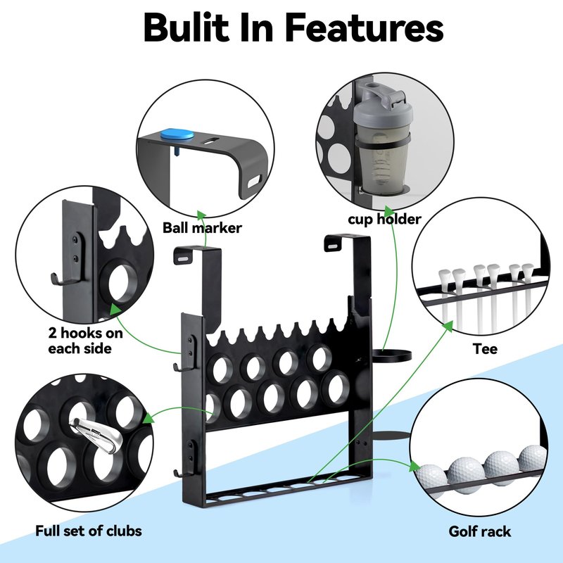 Vekclit Golf Stroller Attachment, Golf Club Holder for Strollers Universal Golf Club Holder