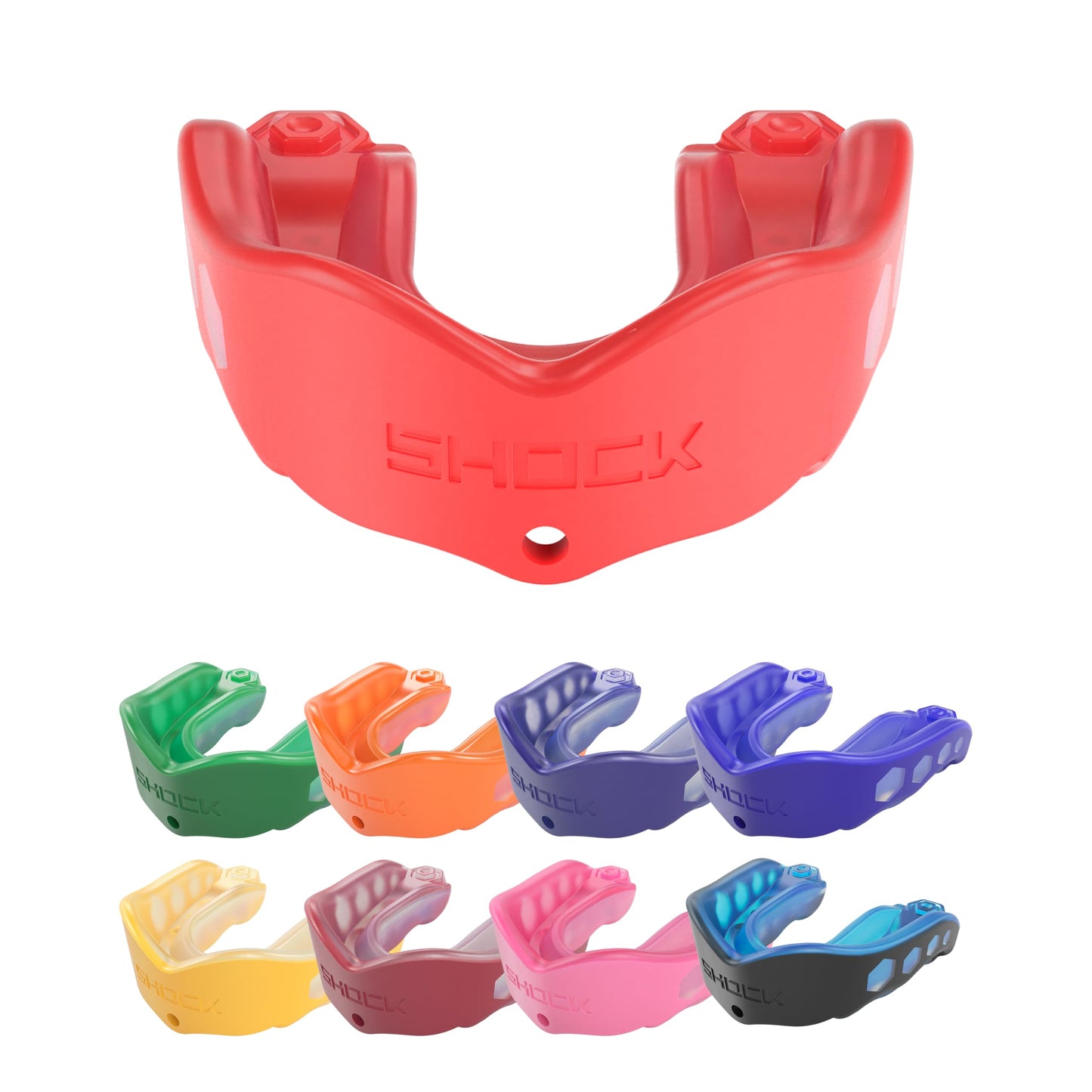 Shock Doctor Mouth Guard Sports, Hockey, Lacrosse, Baseball, Wrestling Moutguard, Gel Max Heavy Duty Protection & Custom Fit, Football Mouth Guard with Strap, Adult & Youth Mouthguard