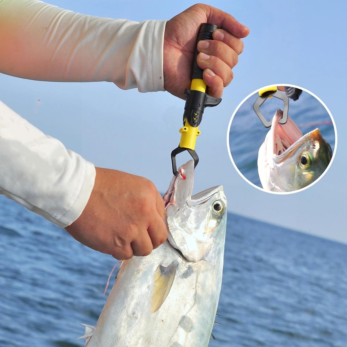 Fishing Lip Gripper Pliers - Stainless Steel Multifunction Tool Kit with Lanyard | Perfect for Fly Fishing & Easter Gifts