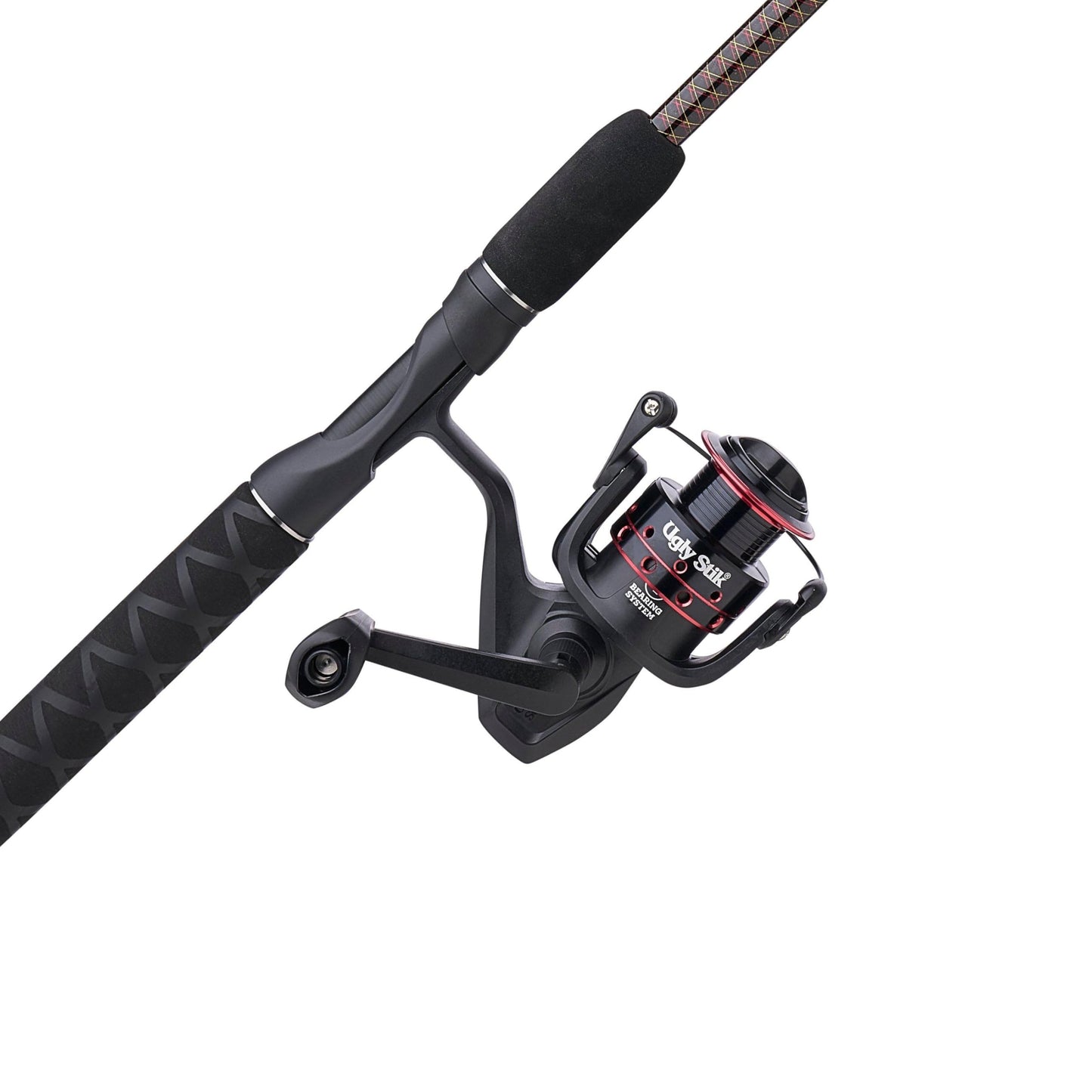Ugly Stik GX2 Spinning Reel and 7' Fishing Rod Combo Travel Kit, Includes Cloth Travel Bag, 4-Piece, Graphite and Fiberglass Rod with Clear Tip Design