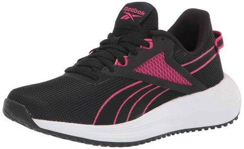 Reebok Women's Lite Plus 3.0 Running Shoe, Black/Pursuit Pink/White, 7.5