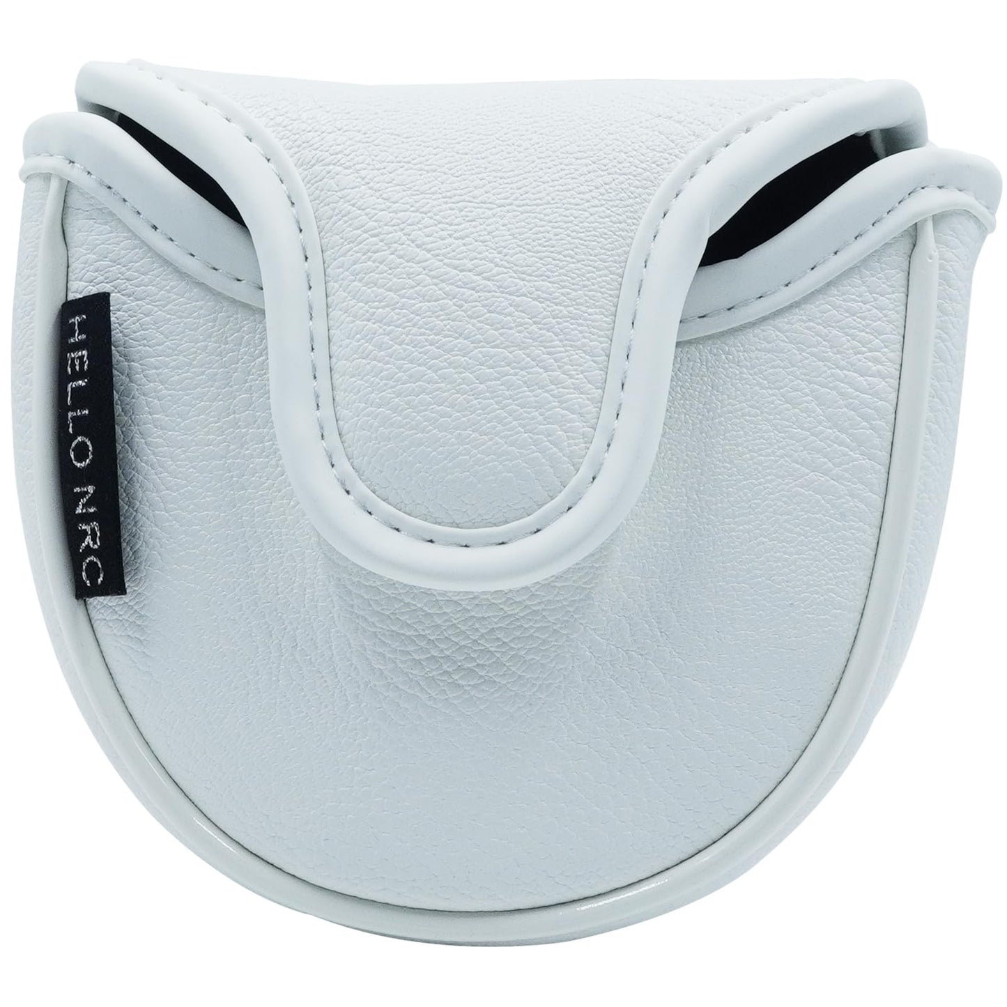 Gbourly Golf Club White Star Mallet Putter Cover PU Leather Headcover with Magnetic Closure