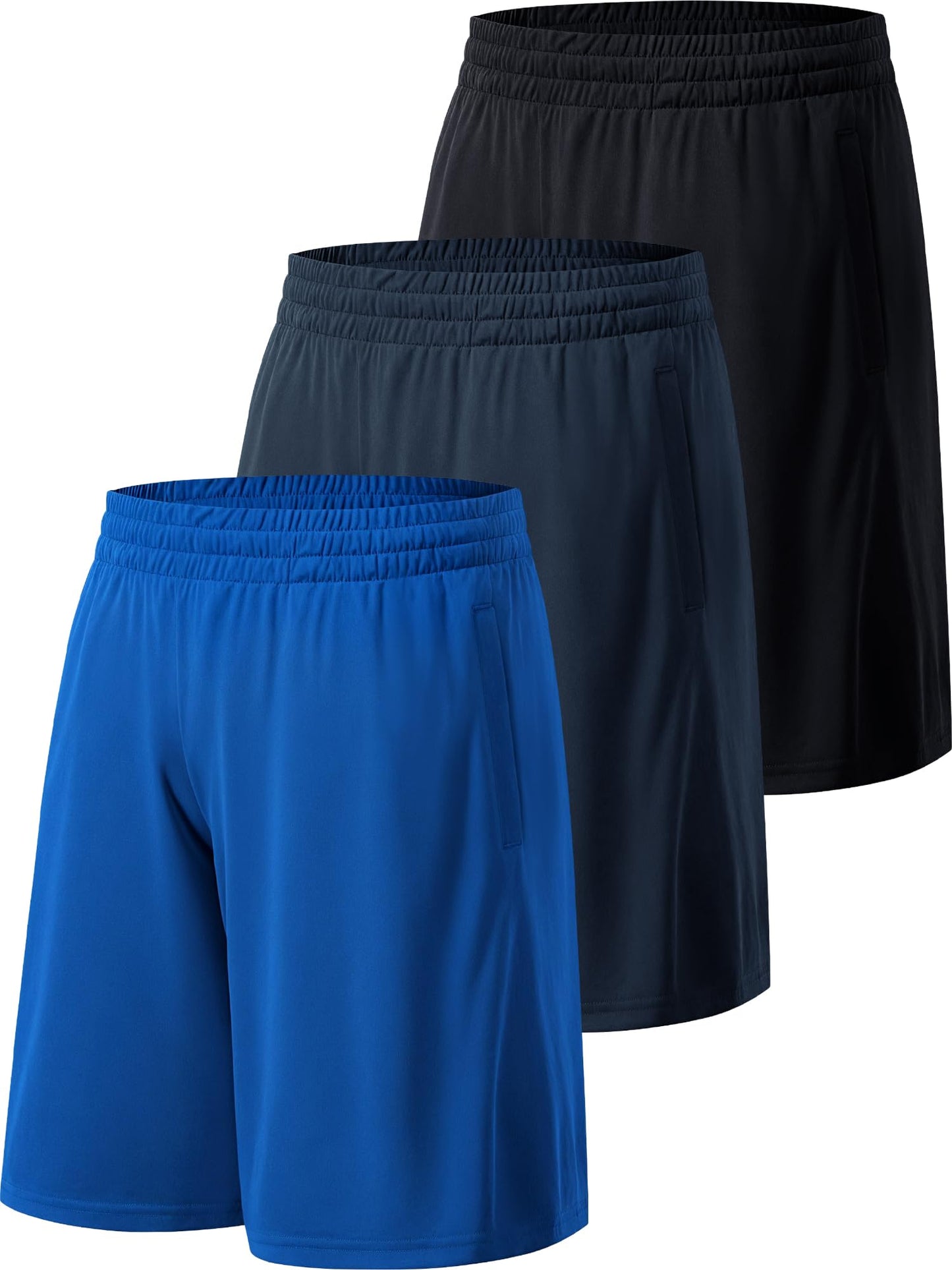 Profectors Men's Athletic Shorts with Pockets and Elastic Waistband Quick Dry Activewear Workout Shorts for Men