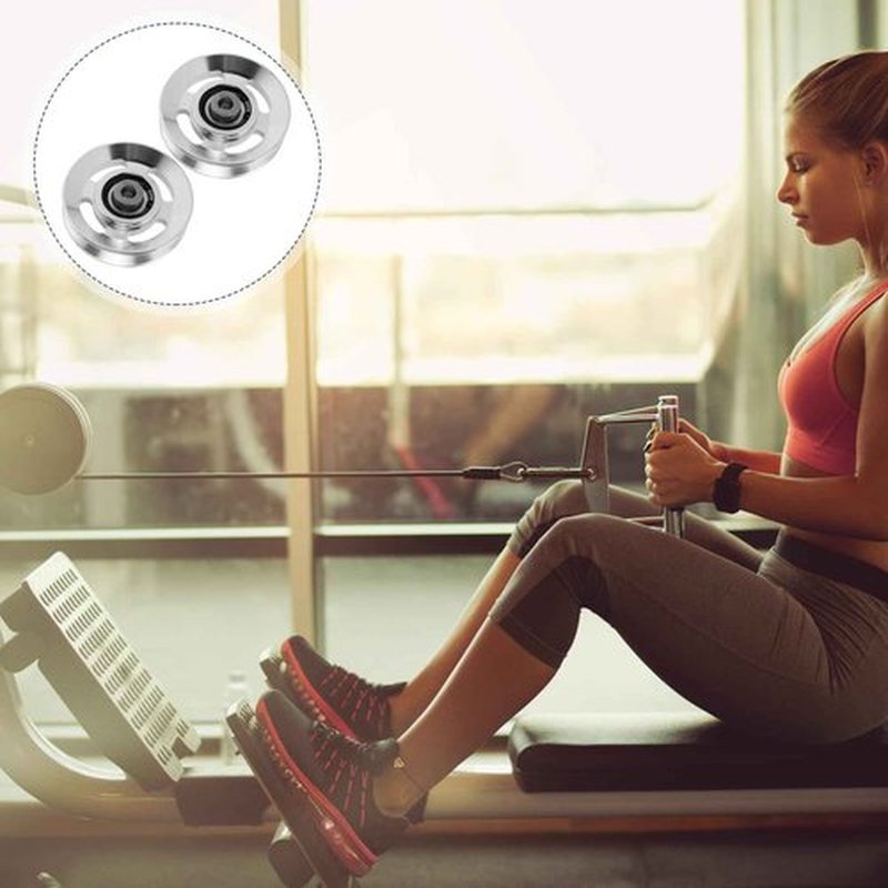 Exercise Pulley Replaceable: 10 Pcs Gym Pulley, Lifting Pulley Wheel Pully Pulley System Wheel Pulley Gym Wear Resistant Fitness Equipment Aluminum Alloy Cable
