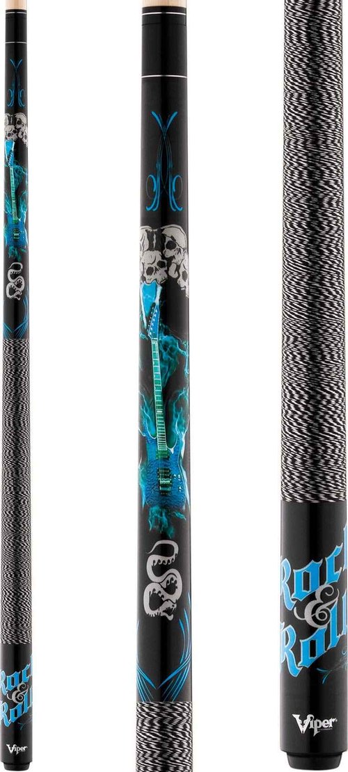 Viper by GLD Products Underground 58" 2-Piece Billiard/Pool Cue, Rock & Roll, 20 Ounce,Blue,50-0653-20