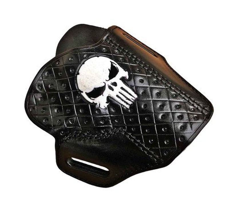 Special Patterned Leather Gun Holster Fits Colt Python or Colt King Cobra, Handcrafted, Premium Leather - ShnLeather (Black, Colt King Cobra 2" Barrel)