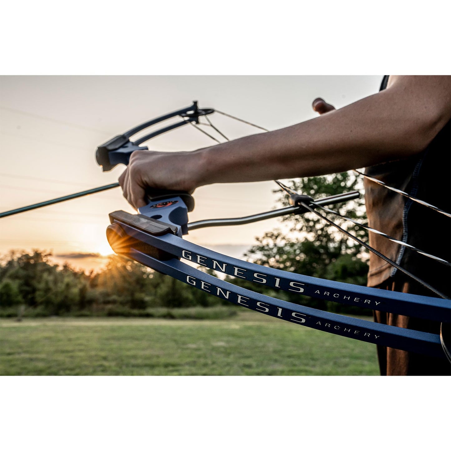 Genesis Archery Original Compound Bow with Adjustable Riser, 15"-30" Draw Length, 10-20 lb Draw Weight, All Skill Levels, Draw Hand - Right, Orange