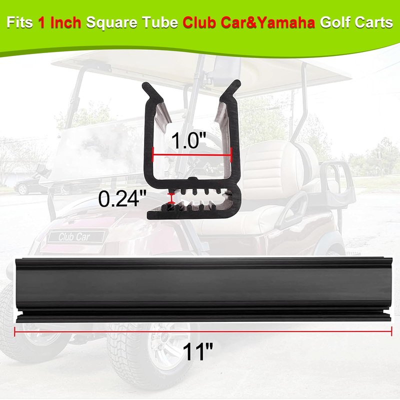 Golf Cart Windshield Clips Sash Fit 1"x1" Tube for Club Car DS Club Car Precedent Tempo Onward Yamaha Golf Carts Front Windshield Sash Retaining Clips with Secure Hold 1014441-01 1021630-01