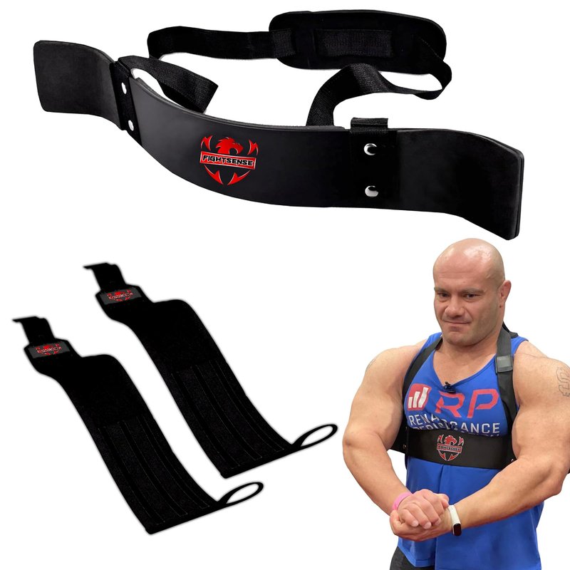 FIGHTSENSE Arm Blaster Biceps Curl Triceps Muscle Isolator Bomber Fitness Gym Workout Training Support (Black)