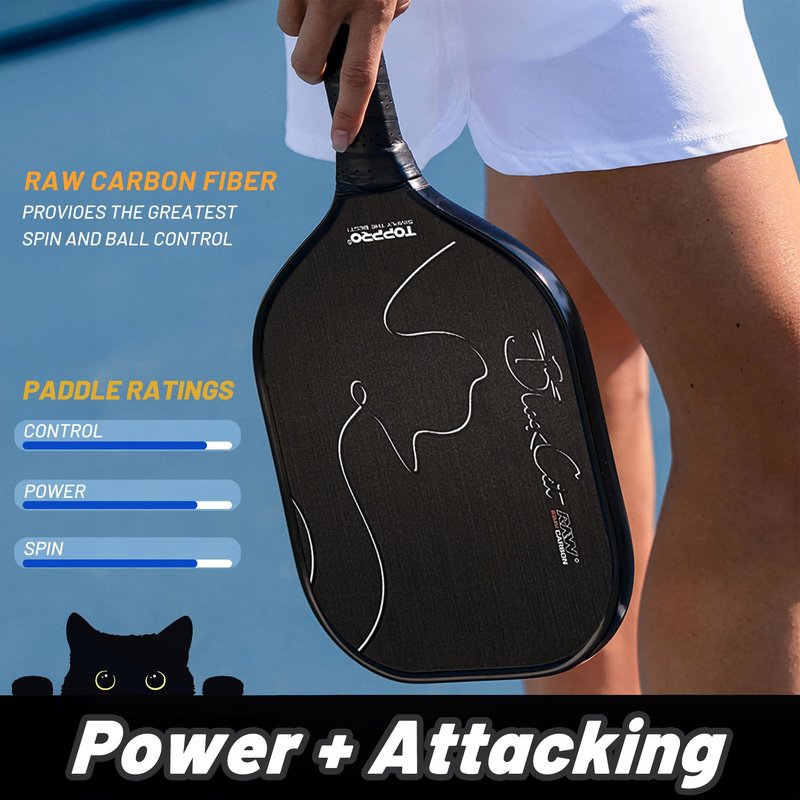 TOPPRO Pickleball Paddles Set of 2, with 2 Lightweight, Durable Fiberglass face and Polymer Honeycomb Core of Pickleball Rackets, 2 Balls, 1 Carrying Bag (Pink & Purple)
