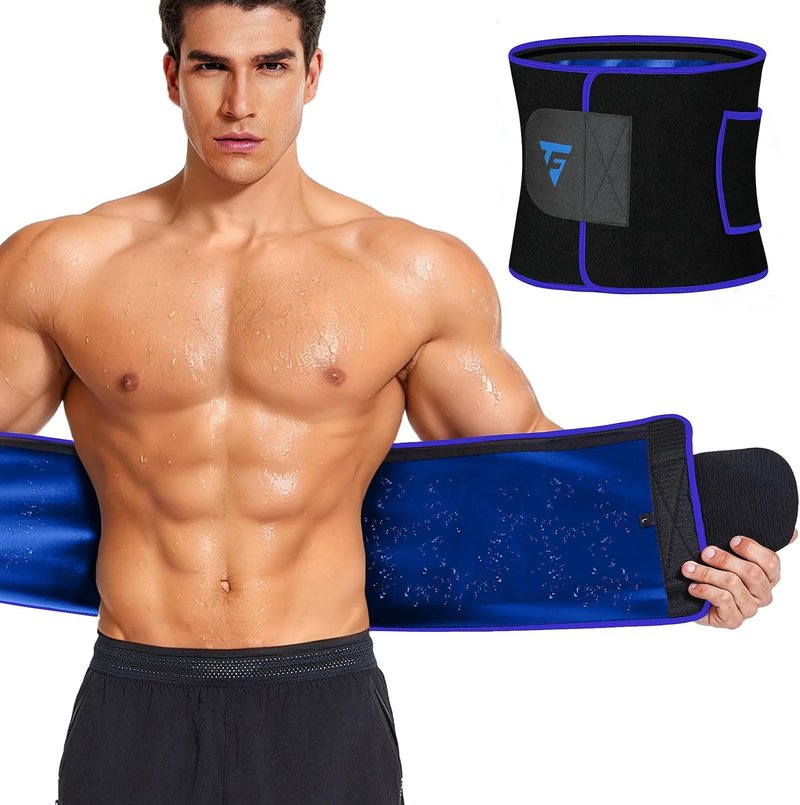 Waist Trimmer Belt for Men & Women - Sweat Band for Effective Stomach Weight Loss Workouts | Adjustable Fit