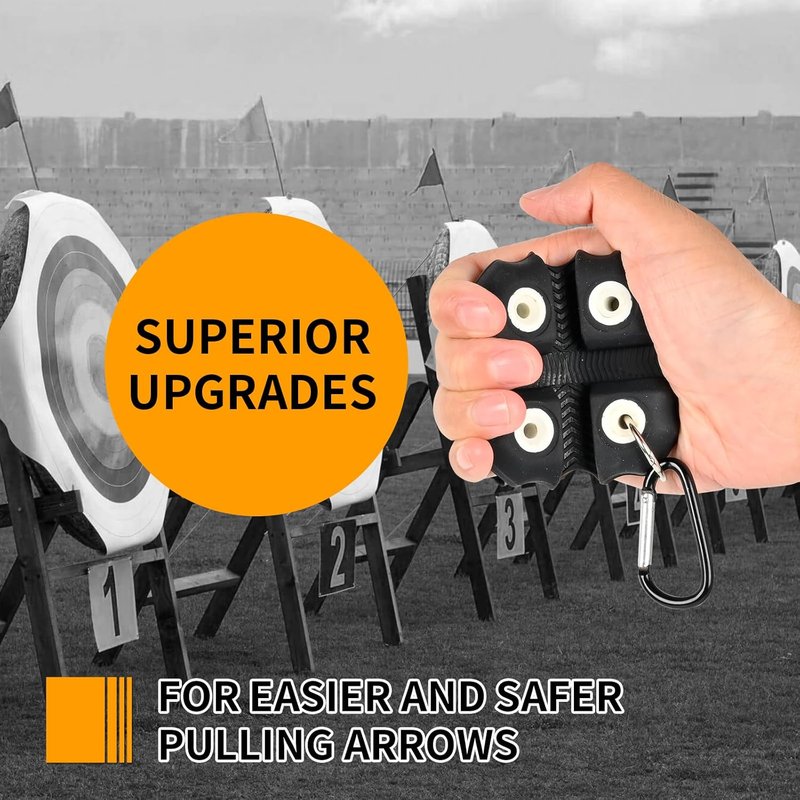 Archery Arrow Puller Tool - Metal Belt Clip Square Shape Gripper for Target Practice