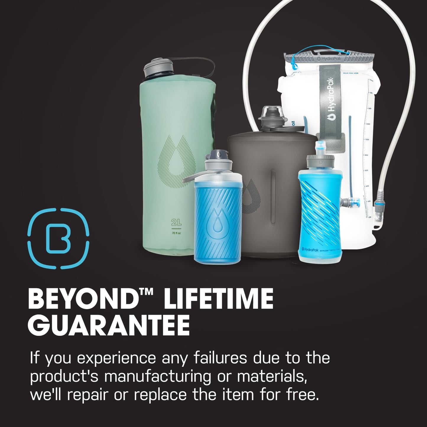 HydraPak UltraFlask Speed 500ml 2-Pack Collapsible Soft Flask Water Bottle for Hydration Vests and Running Packs with Easy Open Cap (500ml / 17oz)