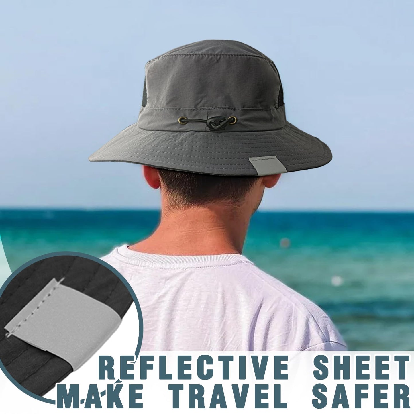 Seektop Surf Bucket Hat with UPF 50+ UV Protection, Waterproof Surfing Hat