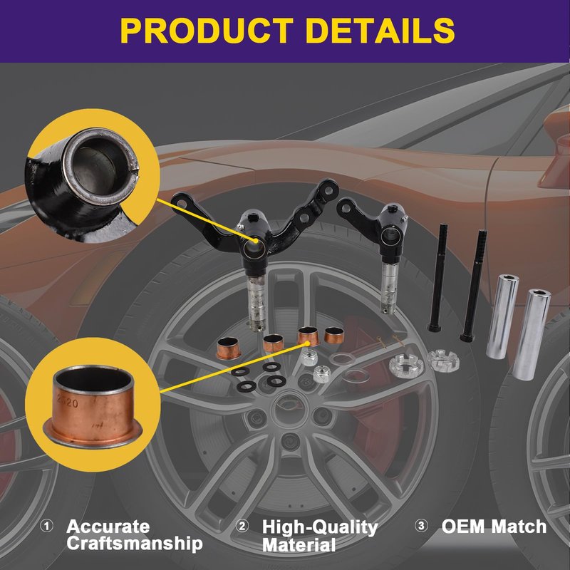 70673-G02 Golf Cart Spindle Assembly Left Side and 70942-G02 Right Side Compatible with EZGO TXT 2001 and Up Gas and Electric Models Passenger and Driver Side Replacement