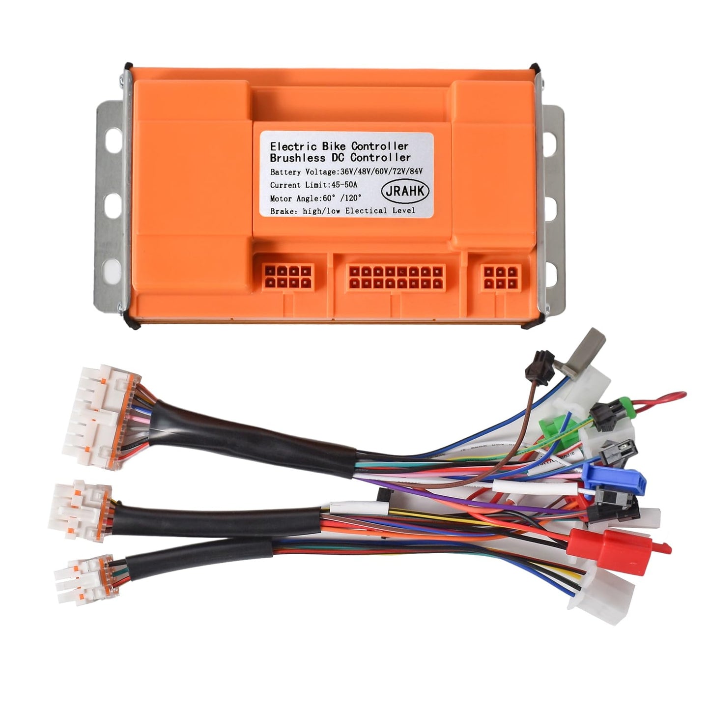 JRAHK Electric Bicycle Brushless DC Controller 36V 84V 48V 2500W Sine Wave Controller 72V 3000W Ebike Scooter Accessories
