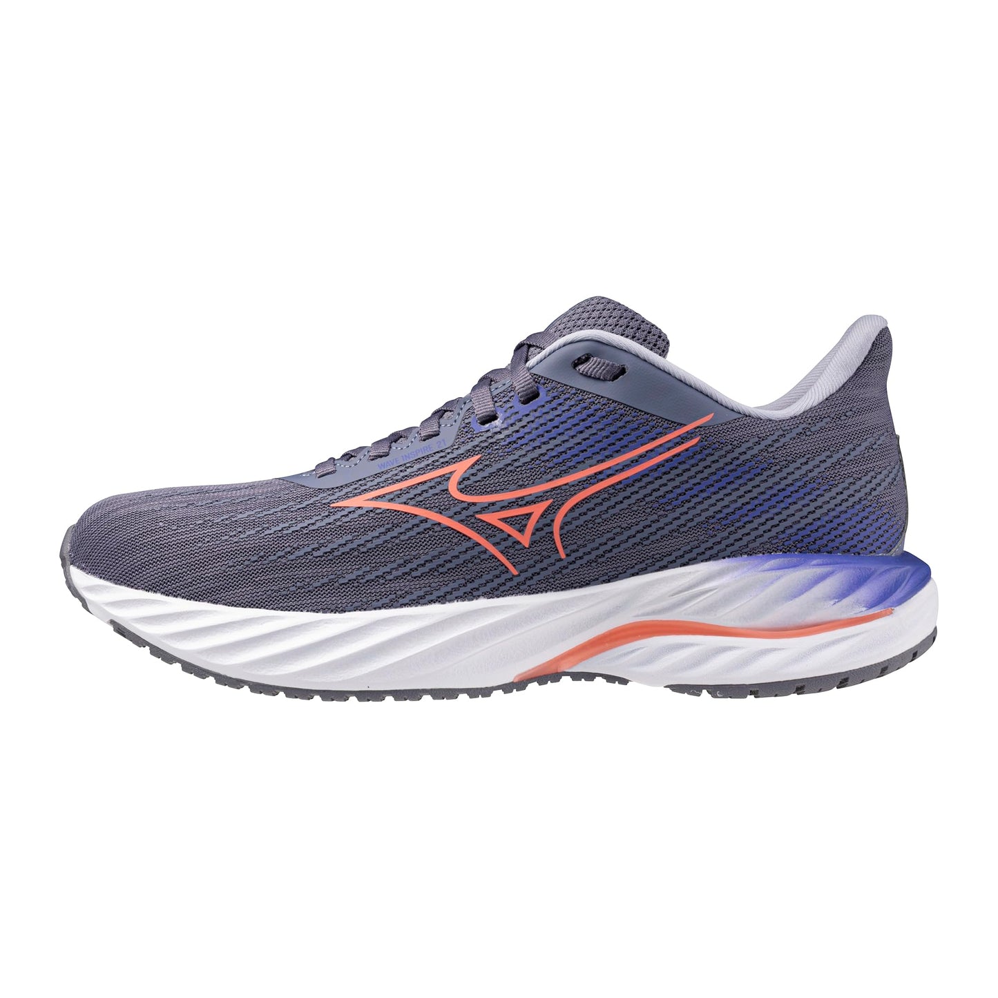 Mizuno Women's Wave Inspire 21 D Running Shoe | Support Road-Trail Runner | Blue Granite-Striking Coral | US Womens 12