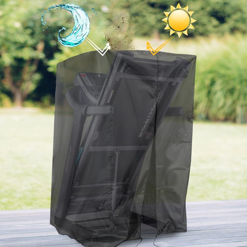 Iptienda Treadmill Cover, Folding Treadmill Covers Waterproof for Foldable Running Machine Indoor Outdoor, 46"L x 38"W x 66"H