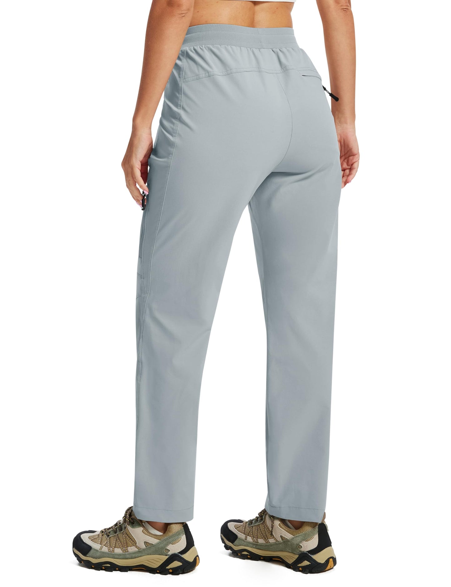 AIRIKE Women's Cargo Pants Lightweight Hiking Joggers Casual Travel Sweatpants Quick Dry Outdoor Pant Gray M