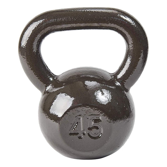 Signature Fitness All-Purpose Solid Cast Iron Kettlebell, 45 Pounds