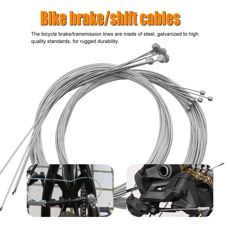 weideer 107PCS Stainless Steel Wire Cutter Bike Brake Cable Housing Shifter Cable Housing Universal Bike Cable Kit Bicycle Brake Cable Shift Cable with Bike Cable End Caps O-Rings