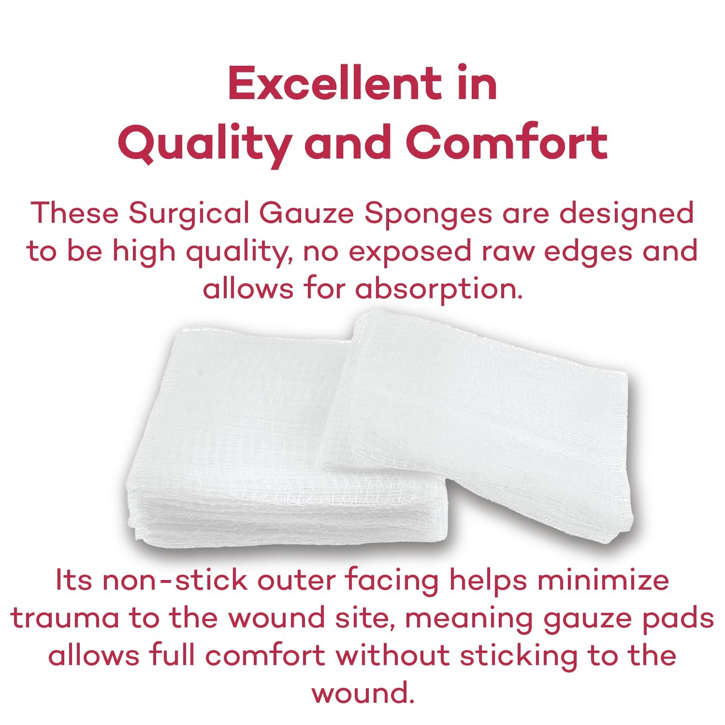 Dealmed 4" x 4" Surgical Sponges, 8-Ply, Non-Woven Absorbent Gauze Sponges for Wound Care, First Aid Kits and Medical Facilities, 200 Count (Pack of 4)