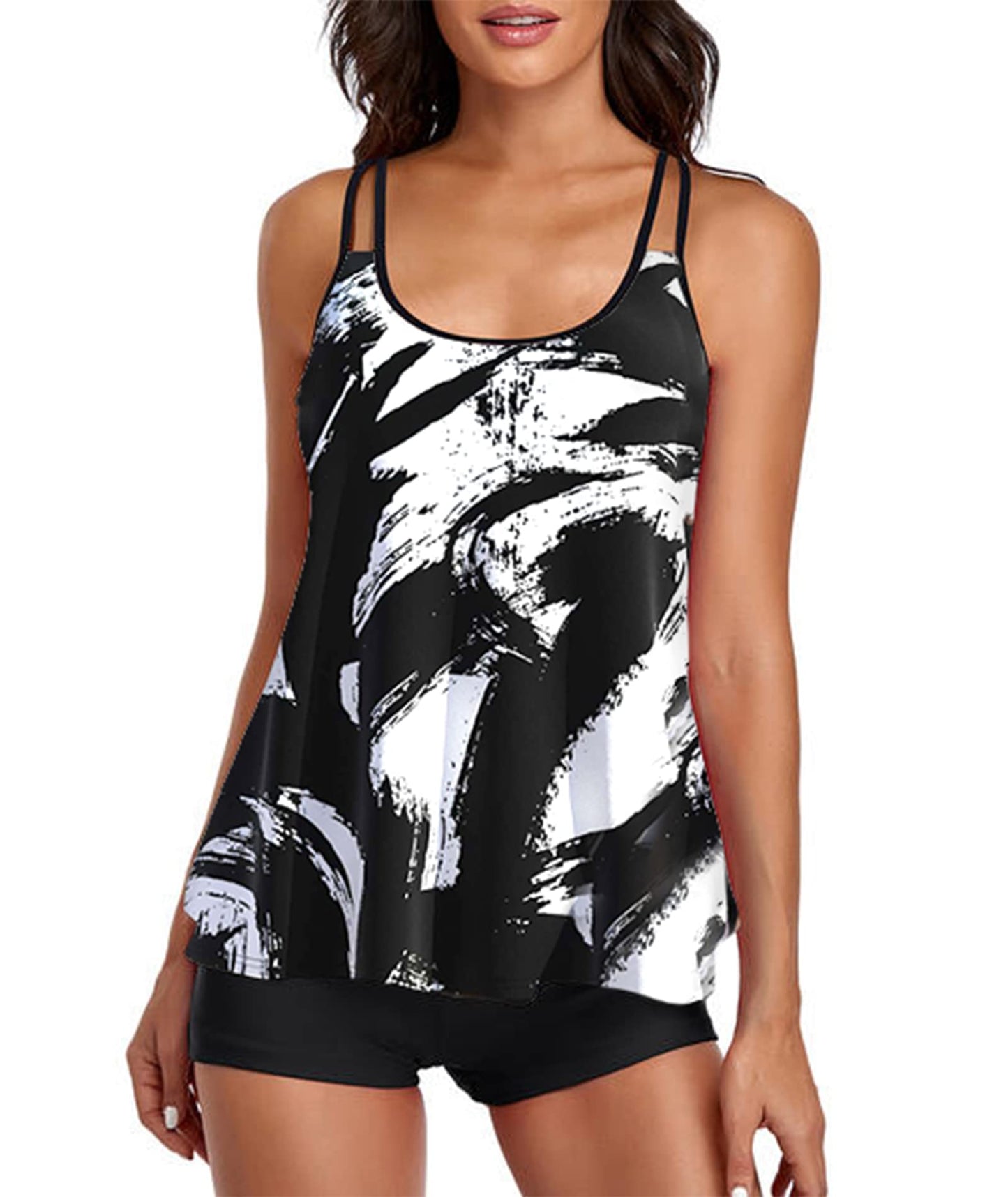 Urchics 2026 Women Two Piece Tankini Swimsuit Bathing Suits with Boy Shorts