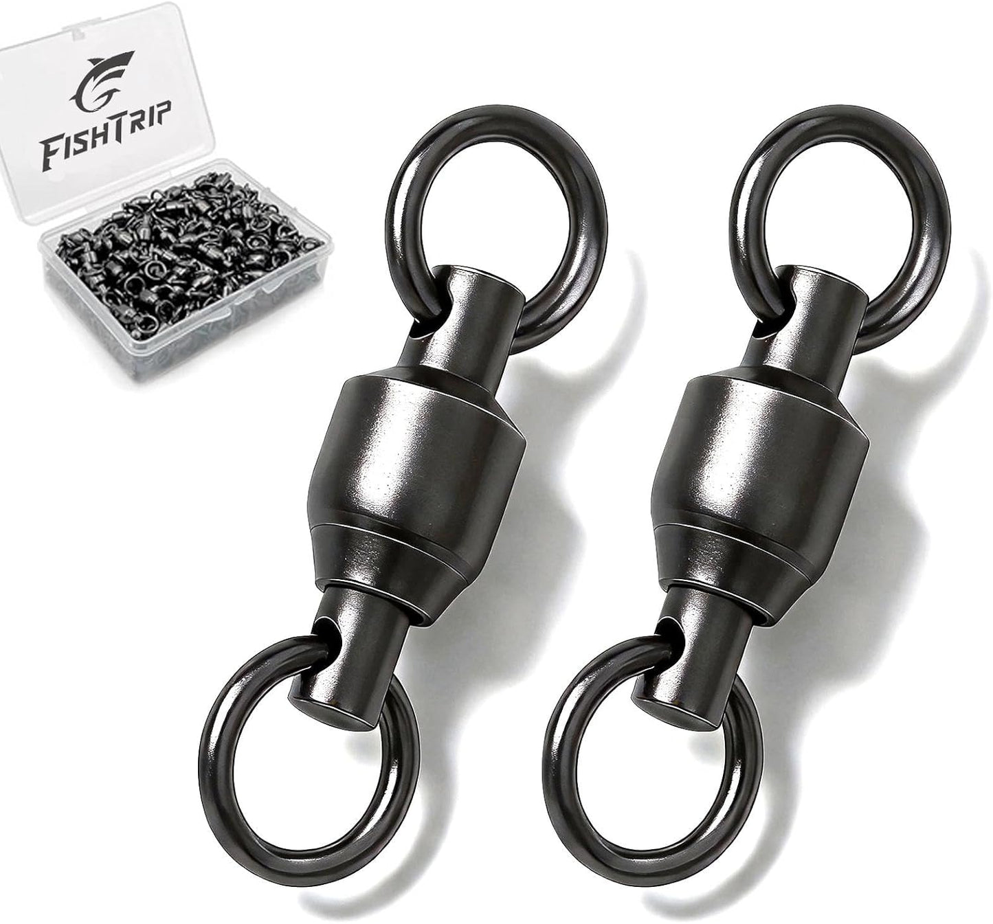 Ball Bearing Fishing Swivels - High Strength Stainless Steel Tackle | 30/50 Pack, Size 0#-10#