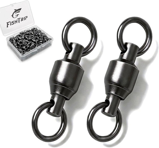Ball Bearing Fishing Swivels - High Strength Stainless Steel Tackle | 30/50 Pack, Size 0#-10#