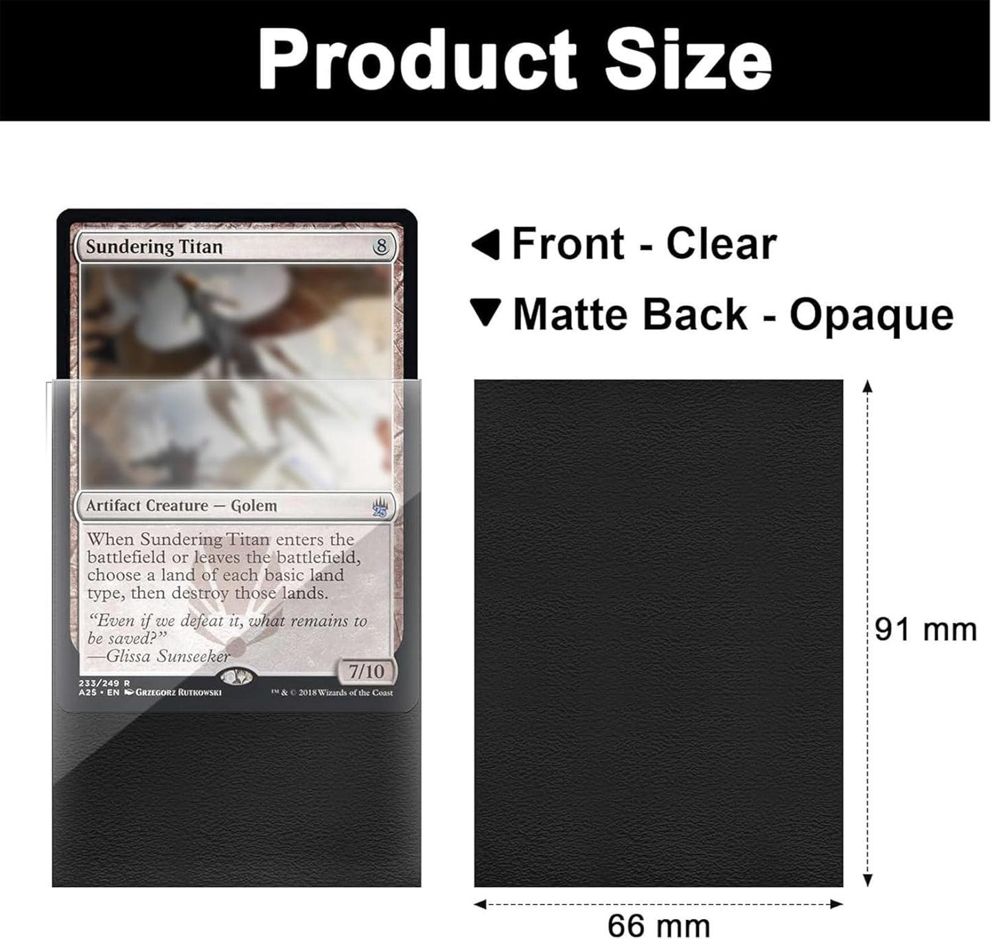 Standard White Card Sleeves 200 Pack - Sturdy Matte Finish for Trading Cards | Perfect for Shuffling & Protection