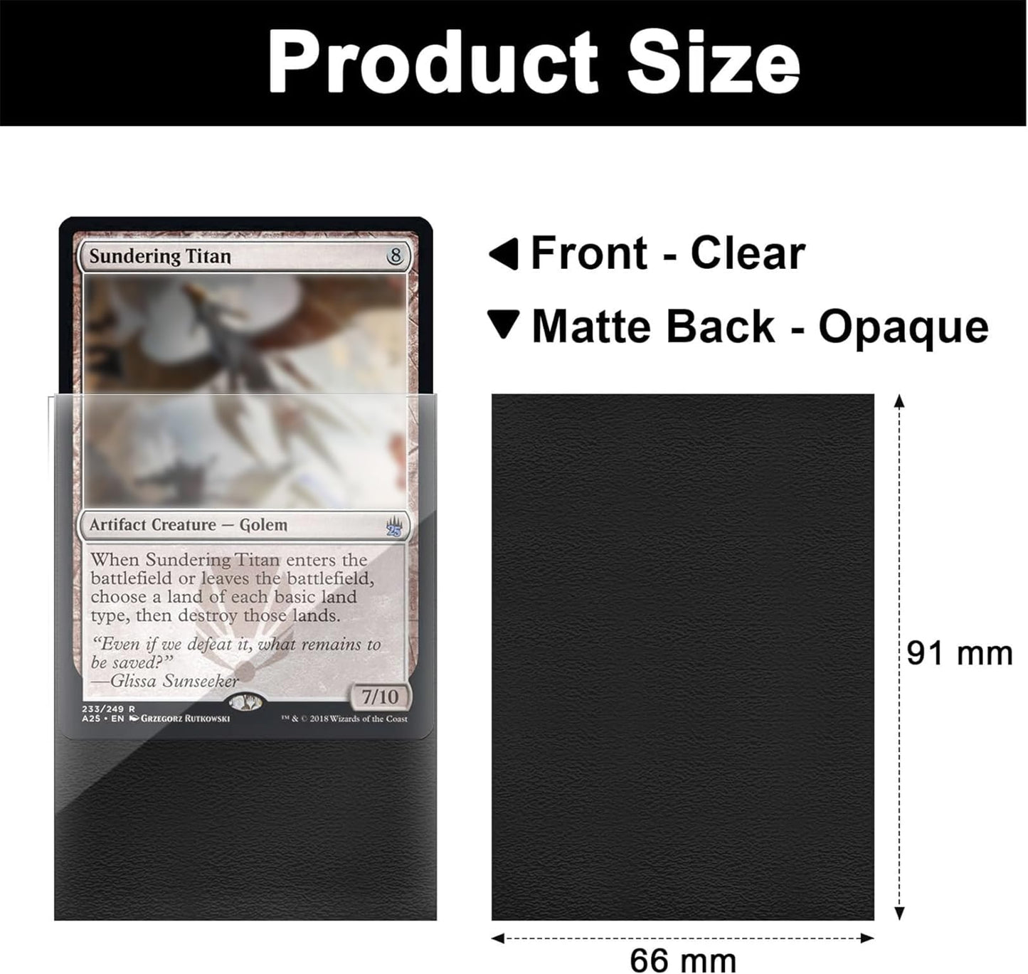120Pack Card Sleeves for Trading Cards, Matte Card Sleeves Deck Card Protectors, Standard Perfect Shuffling, Sports Cards,Game Card, 66x91mm, White