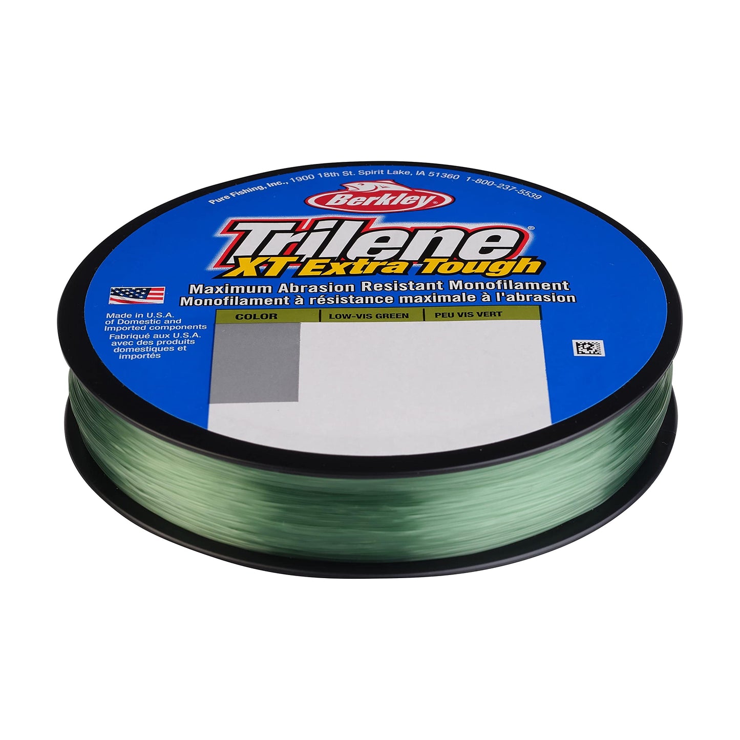 Berkley Trilene XT, 6lb | 2.7kg Monofilament Fishing Line, Low-Vis Green, 330yd | 301m, Abrasion Resistant, 45% More Flexibility, Ideal for Flipping, Pitching or Casting in Heavy Cover