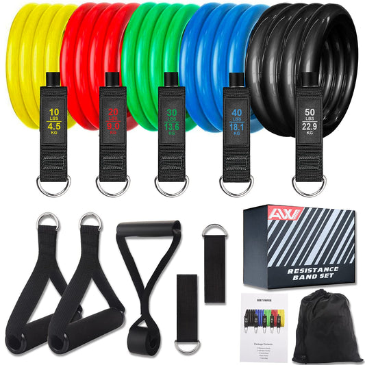 Exercise Bands Resistance Bands Set with Handles for Working Out, Tube Resistance Bands, Exercising Bands, Resistance Rope, Resistant Band Exercise Equipment Workout Men Women