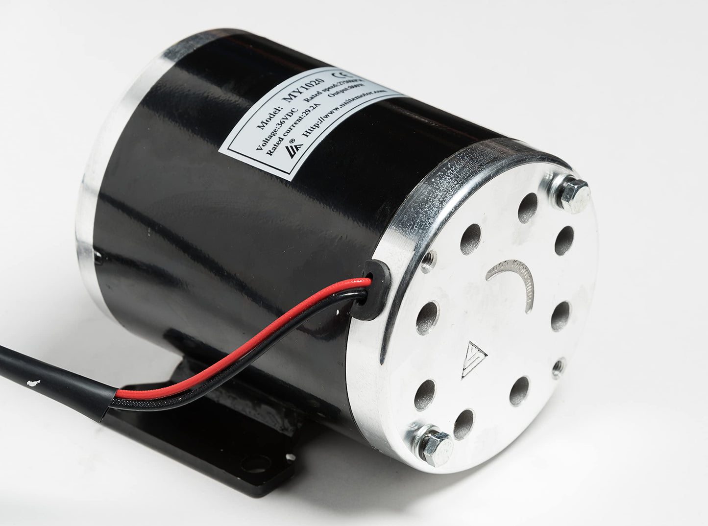 MY1020 800W 36V with Base Electric Motor Volt DC Watt 29.2 Amp for Scooter Bike Go-Kart Mini Bike Replace ZY1020 Reversible w 11 Teeth Sprocket #25 Chain By Alfa Wheels (800W 36V, Bottom Base)